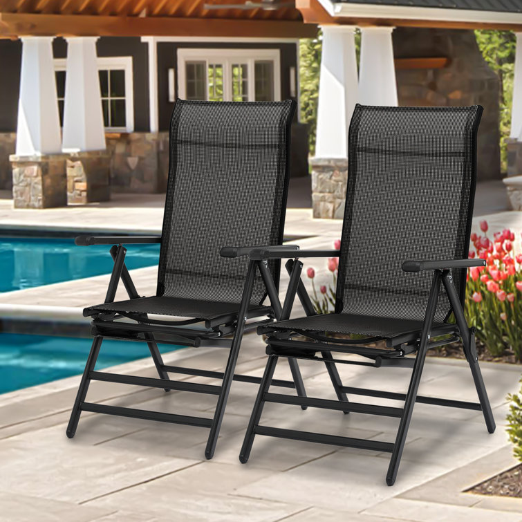 Black reclining garden online chairs